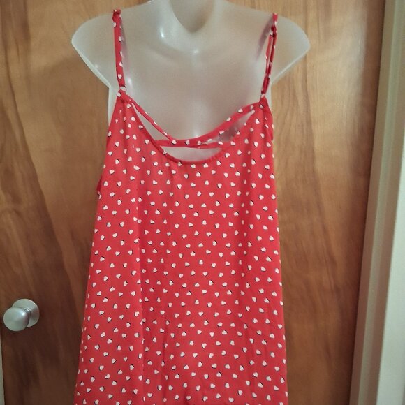 Torrid Women's Georgette Swing red Hearts print Cami top cross back chiffon 2X - Picture 5 of 6